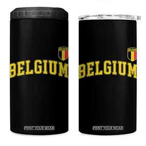 Vintage Belgium Varsity Style Distressed Graphic 4 in 1 Can Cooler Tumbler Classic Collegiate Belgian Pride TS02 One Size: 16 oz Black Print Your Wear