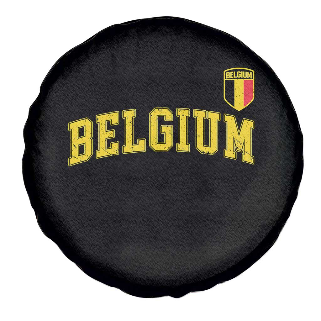 Vintage Belgium Varsity Style Distressed Graphic Spare Tire Cover Classic Collegiate Belgian Pride TS02 Print Your Wear