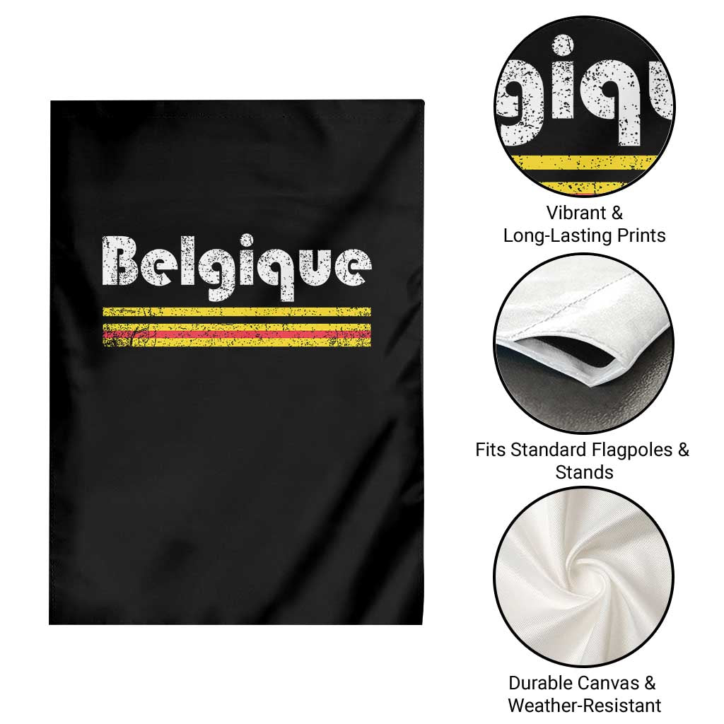 Retro Belgique Belgium Flag Distressed Graphic in French Garden Flag Proud Belgian Heritage and Country Roots Pride Gift TS02 Print Your Wear