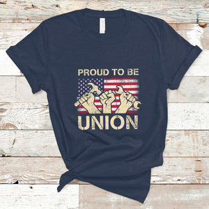 Proud To Be Union Skilled Labor Worker Labor Day Labor Union T Shirt TS02 Navy Printyourwear