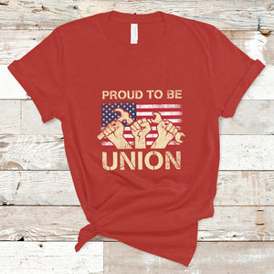 Proud To Be Union Skilled Labor Worker Labor Day Labor Union T Shirt TS02 Red Printyourwear