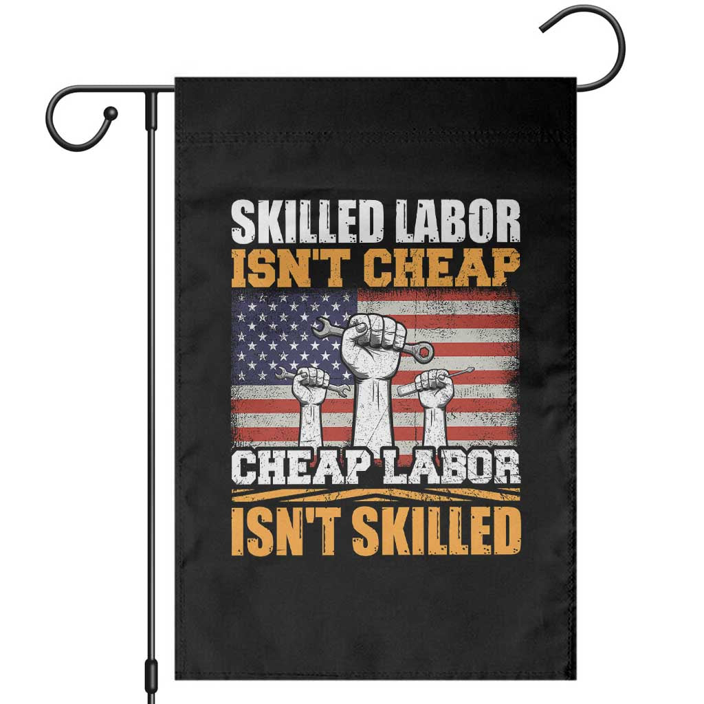 Skilled Labor Patriotic USA Flag Garden Flag Blue Collar Trade Union Hand Tools Pride Graphic TS02 Black Print Your Wear