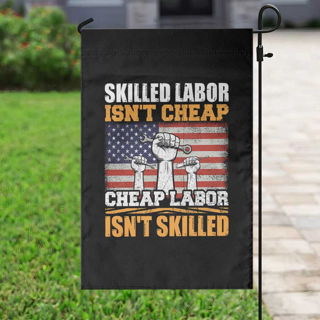 Skilled Labor Patriotic USA Flag Garden Flag Blue Collar Trade Union Hand Tools Pride Graphic TS02 Print Your Wear