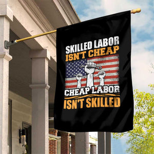 Skilled Labor Patriotic USA Flag Garden Flag Blue Collar Trade Union Hand Tools Pride Graphic TS02 Print Your Wear