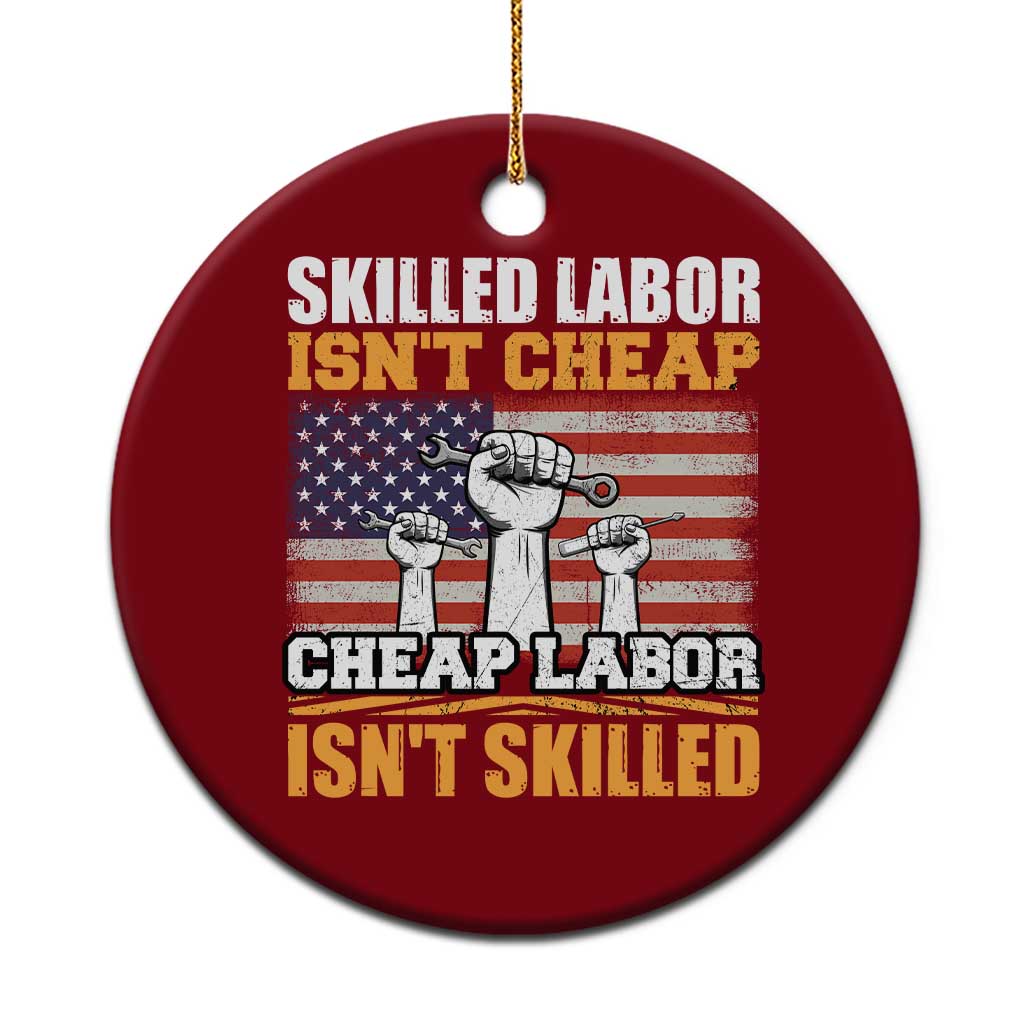 Skilled Labor Patriotic USA Flag Ceramic Ornament Blue Collar Trade Union Hand Tools Pride Graphic TS02 1pc Red Print Your Wear