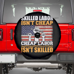 Skilled Labor Patriotic USA Flag Spare Tire Cover Blue Collar Trade Union Hand Tools Pride Graphic TS02 Black Print Your Wear