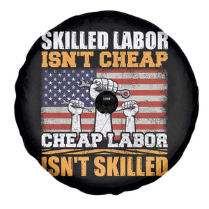 Skilled Labor Patriotic USA Flag Spare Tire Cover Blue Collar Trade Union Hand Tools Pride Graphic TS02 Print Your Wear