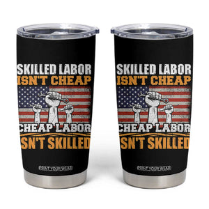 Skilled Labor Patriotic USA Flag Tumbler Cup Blue Collar Trade Union Hand Tools Pride Graphic TS02 Black Print Your Wear