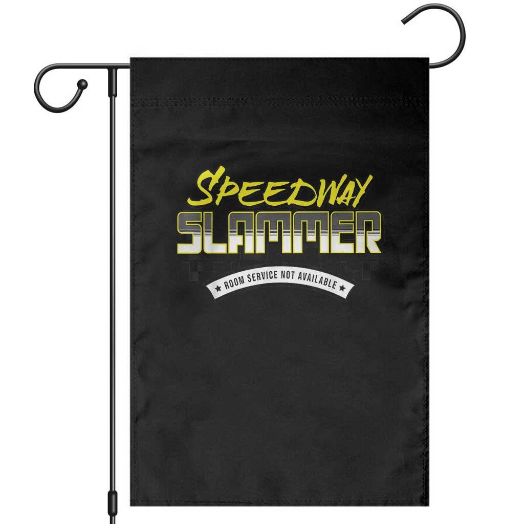 Speedway Slammer Indiana 2025 Garden Flag TS02 Black Print Your Wear
