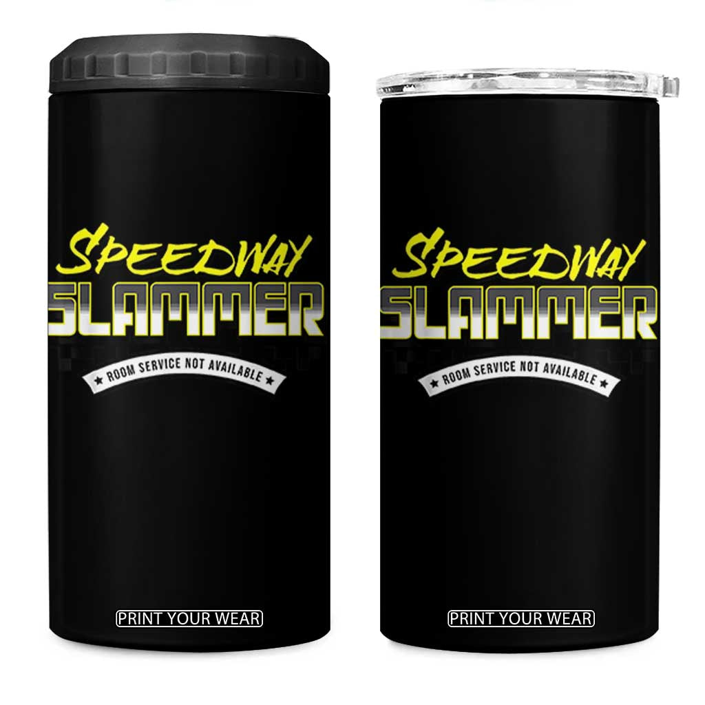 Speedway Slammer Indiana 2025 4 in 1 Can Cooler Tumbler TS02 One Size: 16 oz Black Print Your Wear
