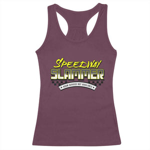 Speedway Slammer Indiana 2025 Racerback Tank Top TS02 Maroon Print Your Wear