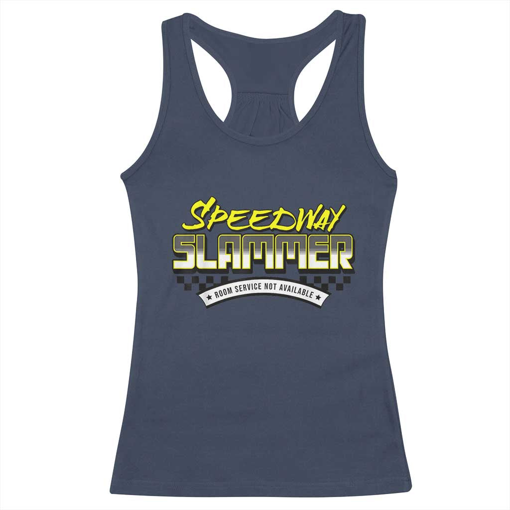 Speedway Slammer Indiana 2025 Racerback Tank Top TS02 Navy Print Your Wear