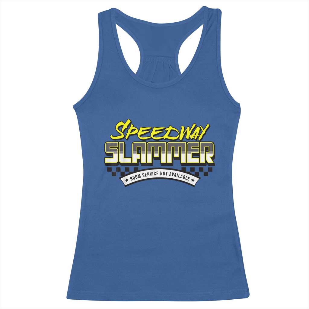 Speedway Slammer Indiana 2025 Racerback Tank Top TS02 Royal Blue Print Your Wear