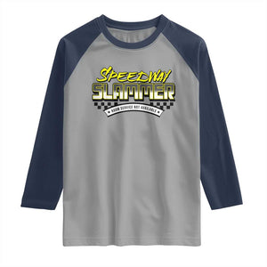 Speedway Slammer Indiana 2025 Raglan Shirt TS02 Sport Gray Navy Print Your Wear