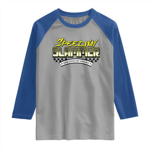 Speedway Slammer Indiana 2025 Raglan Shirt TS02 Sport Gray Royal Print Your Wear