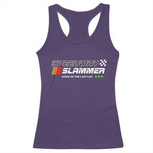 Speedway Slammer Racing 2025 Racerback Tank Top Home of The Last Lap TS02 Purple Print Your Wear