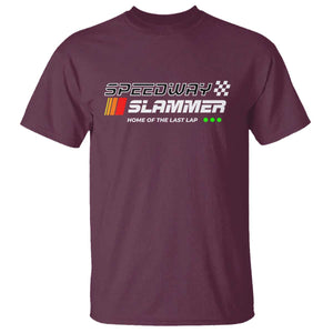 Speedway Slammer Racing 2025 T Shirt Home of The Last Lap TS02 Maroon Print Your Wear