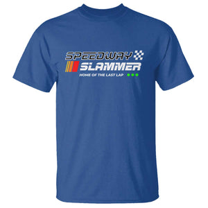 Speedway Slammer Racing 2025 T Shirt Home of The Last Lap TS02 Royal Blue Print Your Wear