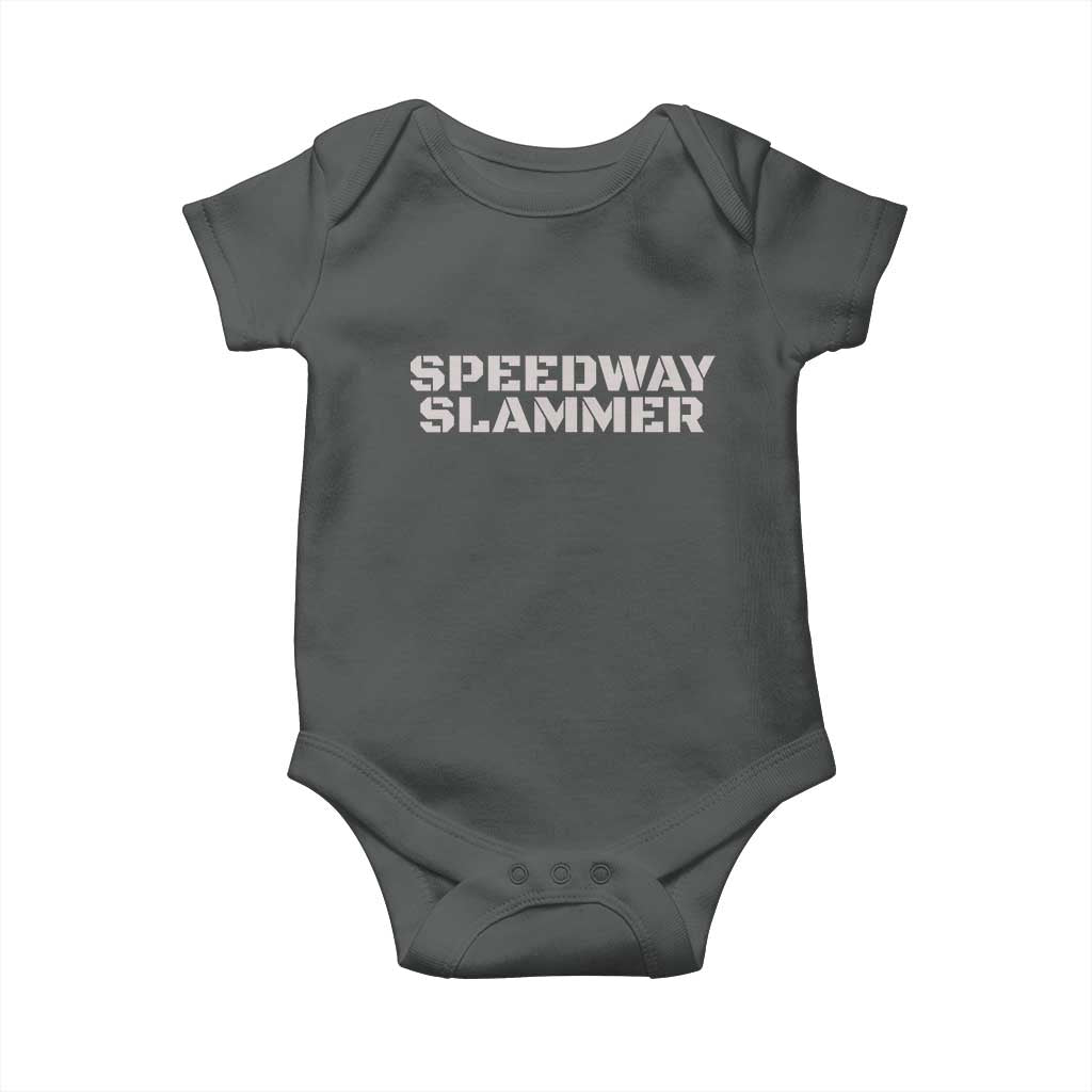 Speedway Slammer 2025 Baby Onesie Indiana Sarcastic TS02 Dark Heather Print Your Wear