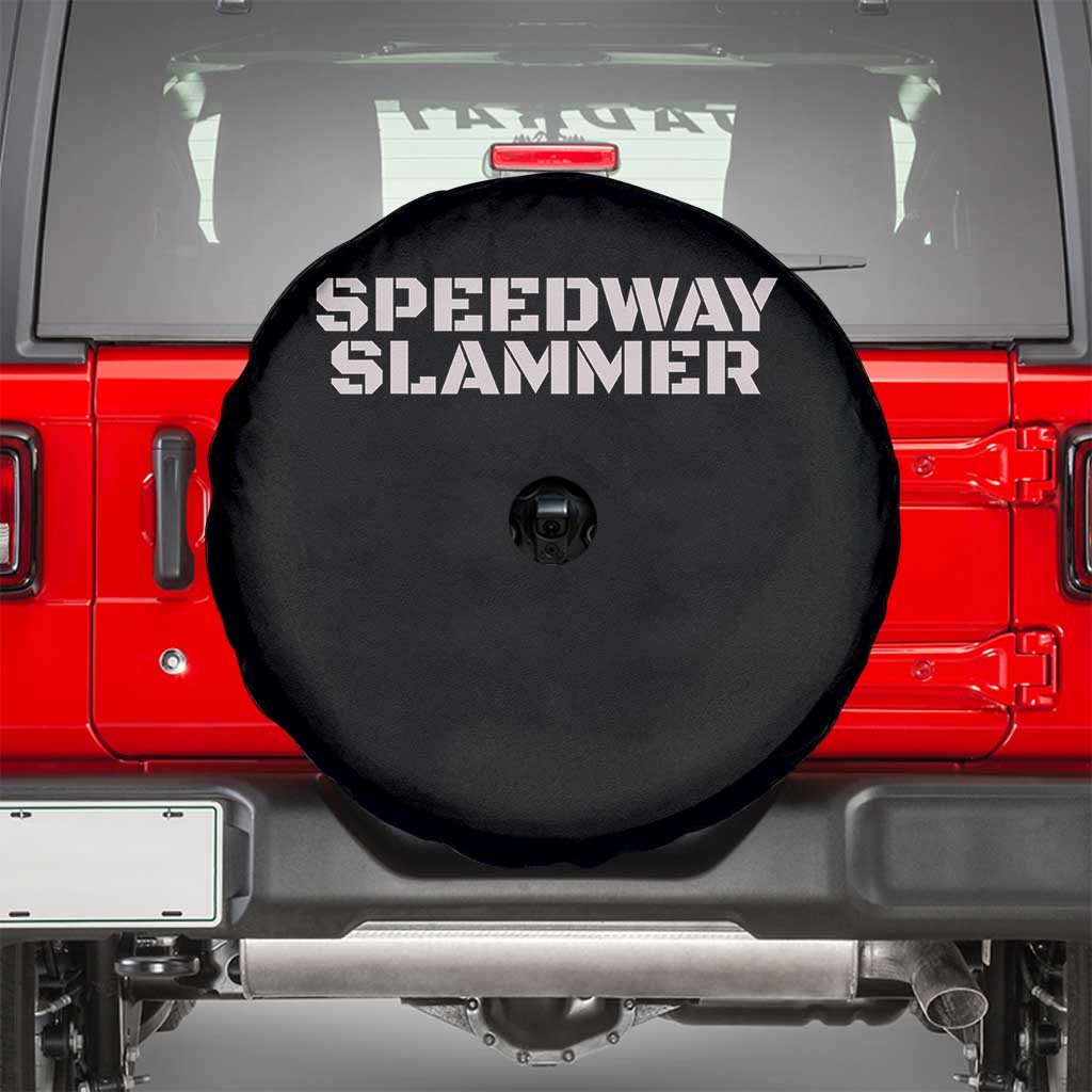 Speedway Slammer 2025 Spare Tire Cover Indiana Sarcastic TS02 Black Print Your Wear