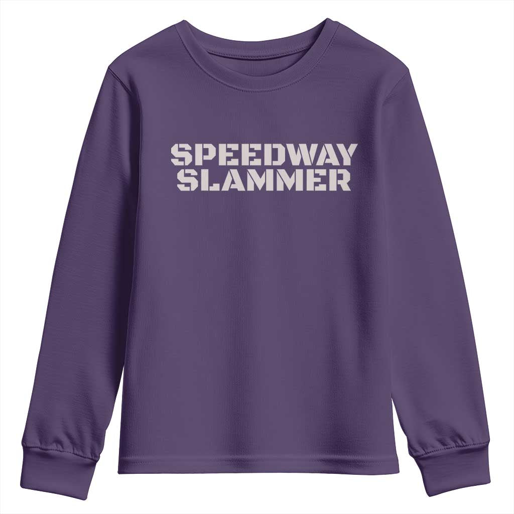 Speedway Slammer 2025 Youth Sweatshirt Indiana Sarcastic TS02 Purple Print Your Wear