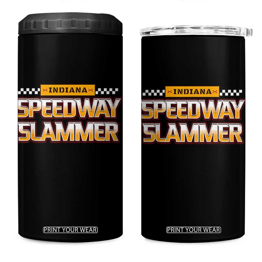 Indiana Speedway Slammer 2025 4 in 1 Can Cooler Tumbler Detention Prison TS02 One Size: 16 oz Black Print Your Wear