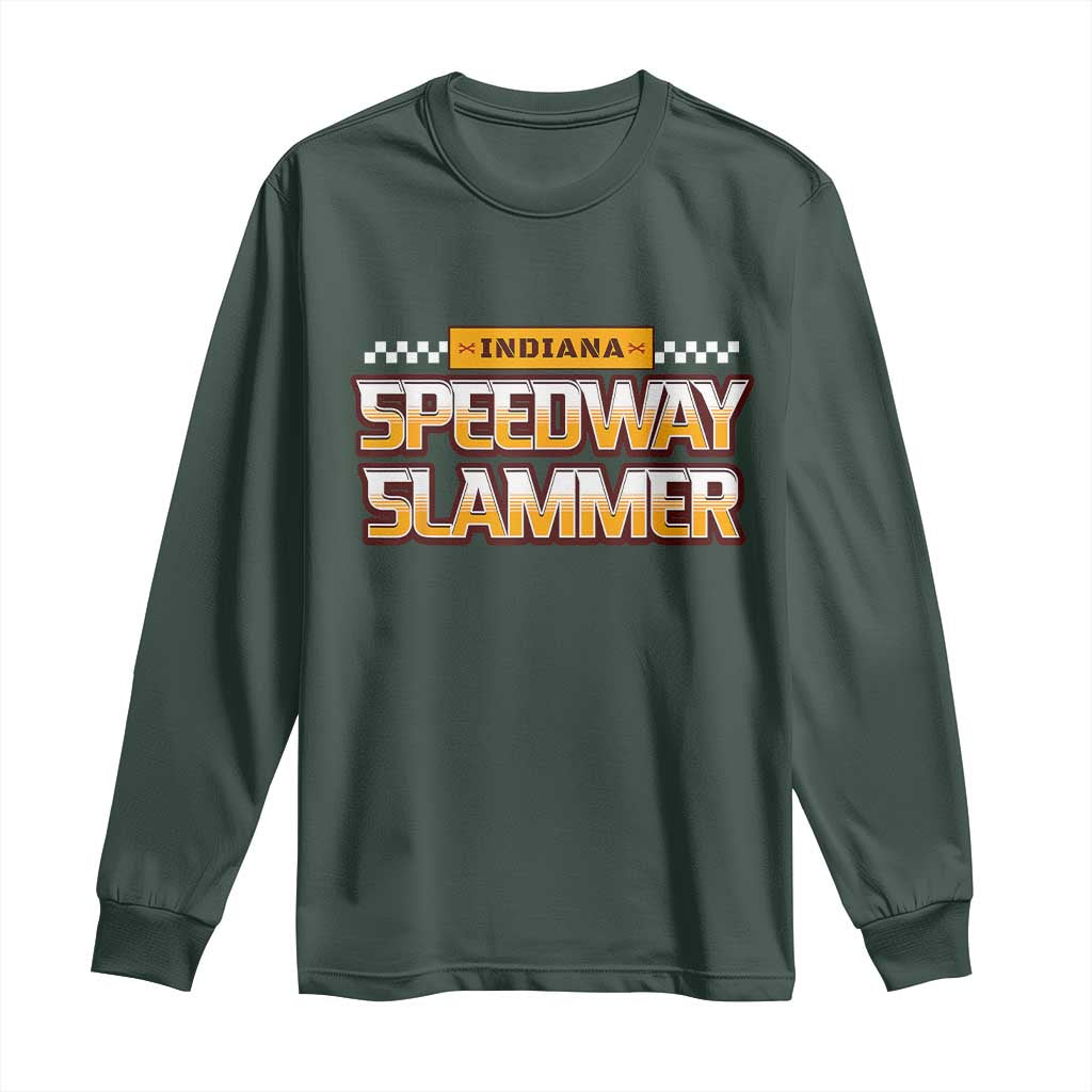 Indiana Speedway Slammer 2025 Long Sleeve Shirt Detention Prison TS02 Dark Forest Green Print Your Wear