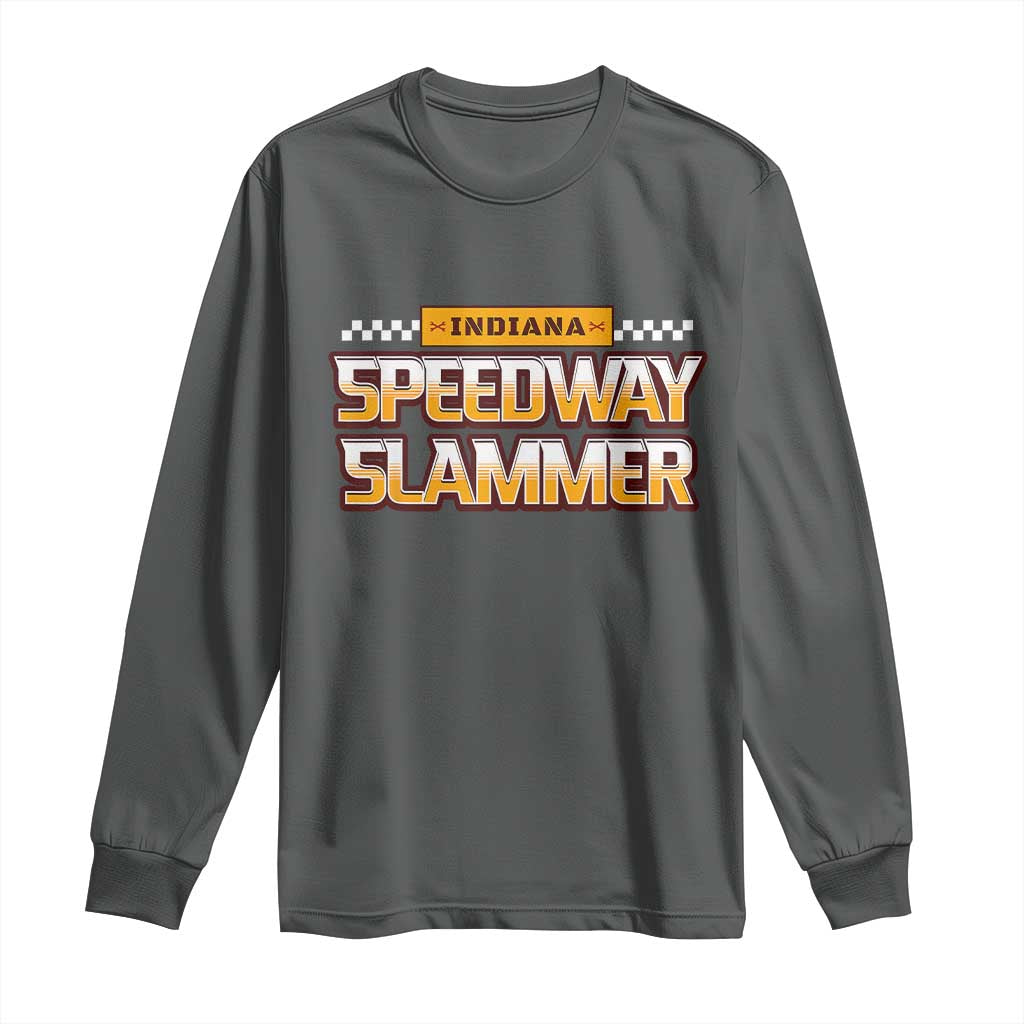 Indiana Speedway Slammer 2025 Long Sleeve Shirt Detention Prison TS02 Dark Heather Print Your Wear
