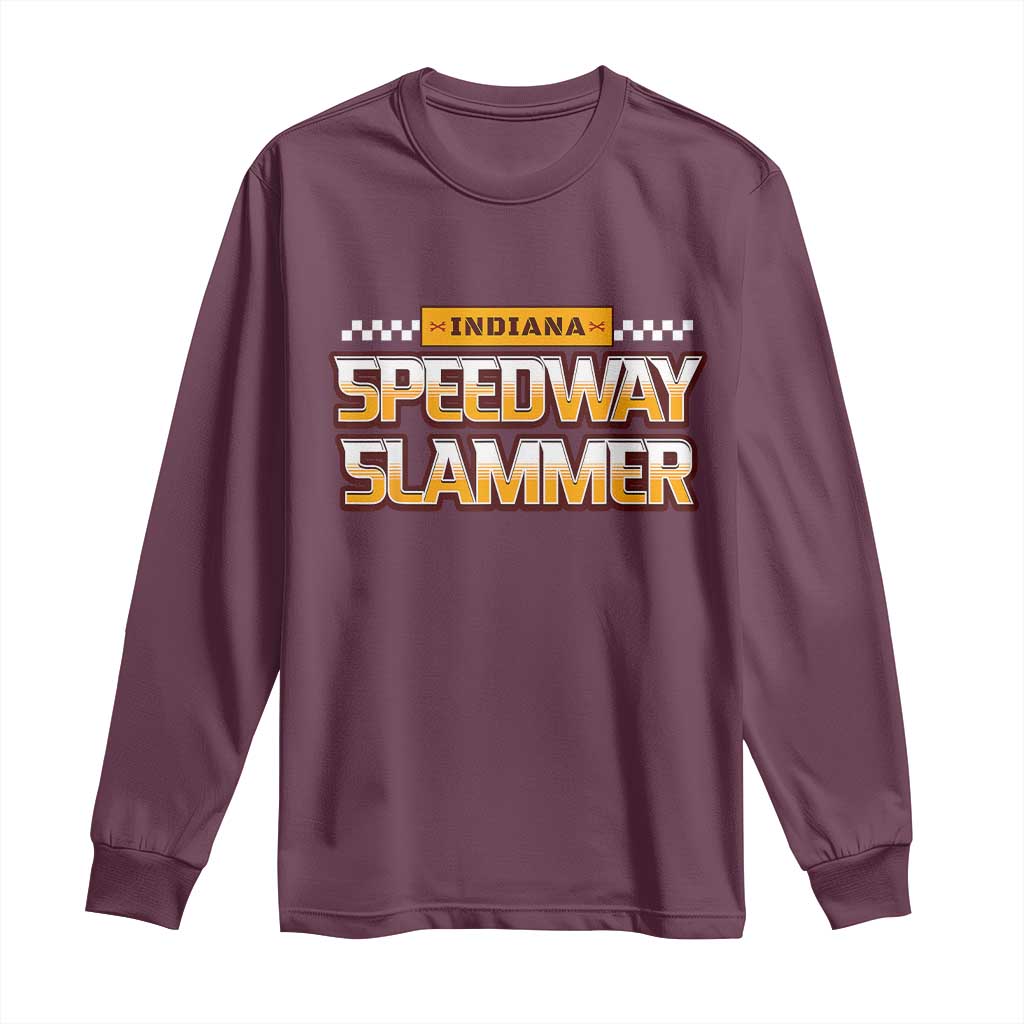 Indiana Speedway Slammer 2025 Long Sleeve Shirt Detention Prison TS02 Maroon Print Your Wear