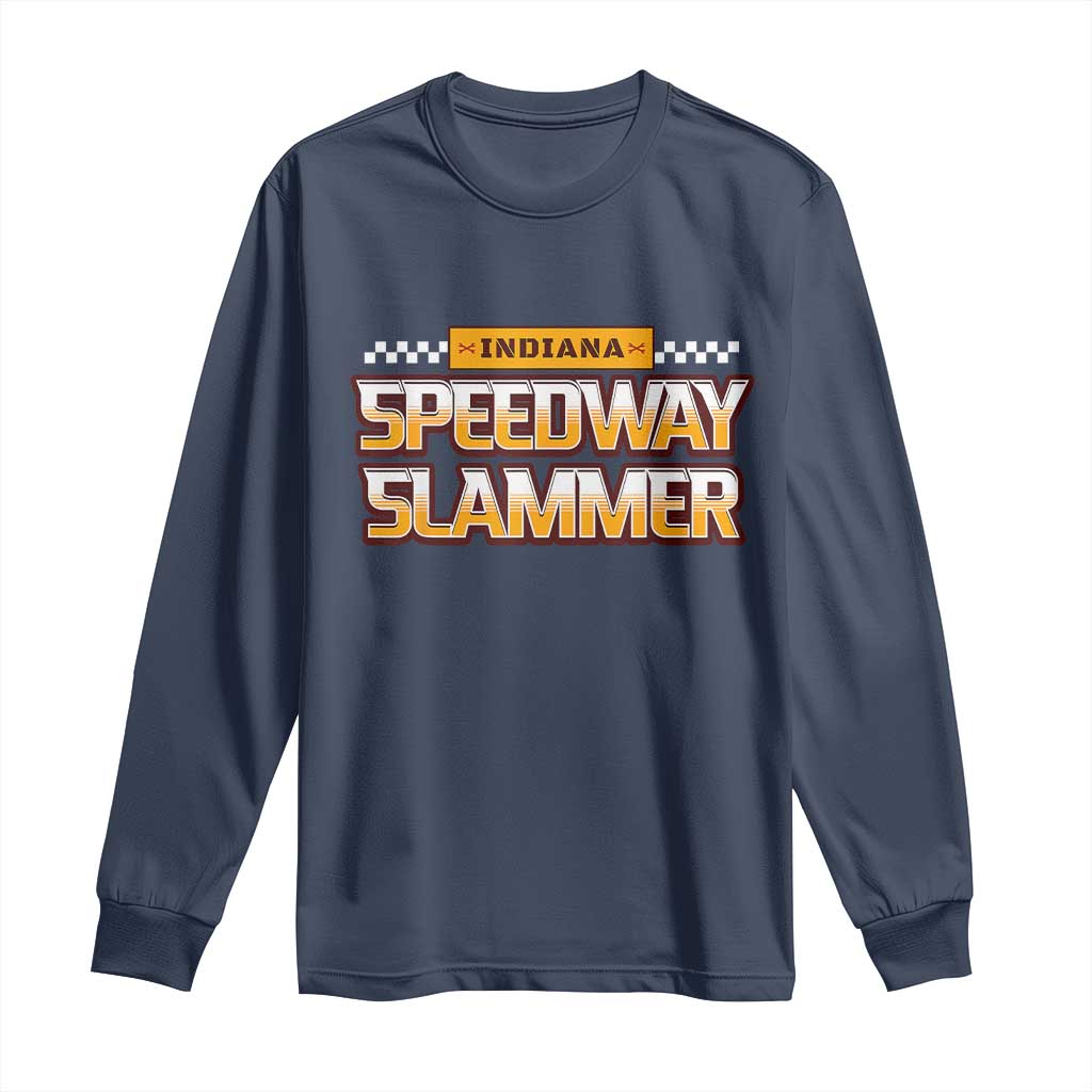 Indiana Speedway Slammer 2025 Long Sleeve Shirt Detention Prison TS02 Navy Print Your Wear