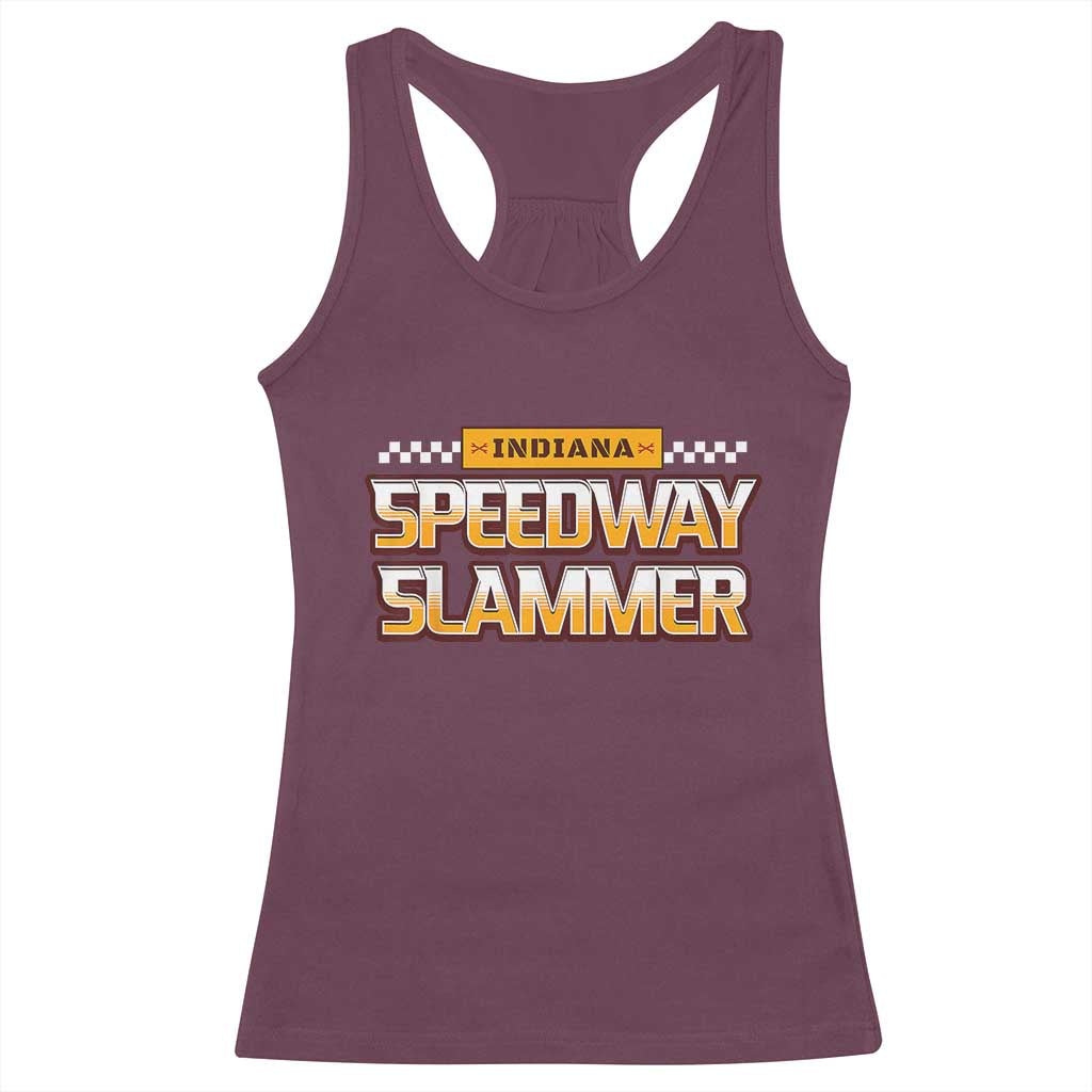 Indiana Speedway Slammer 2025 Racerback Tank Top Detention Prison TS02 Maroon Print Your Wear