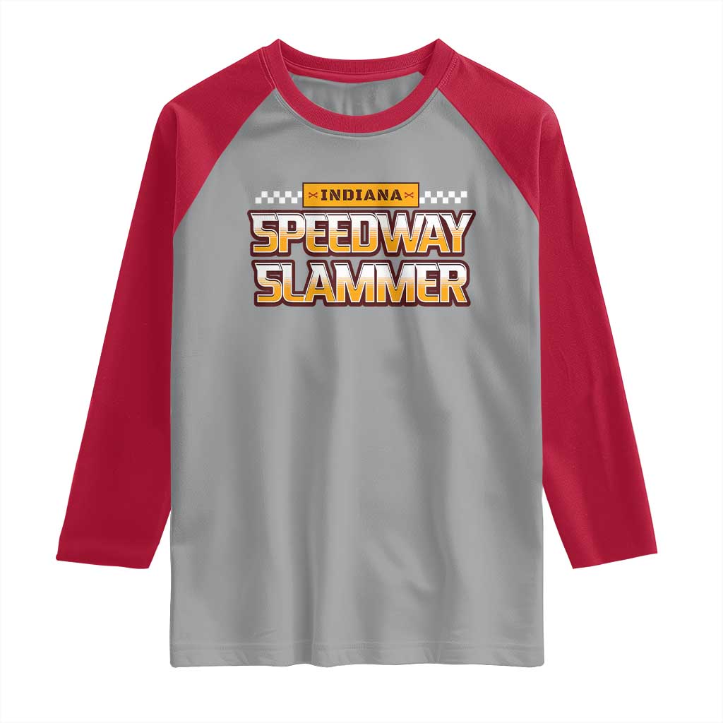 Indiana Speedway Slammer 2025 Raglan Shirt Detention Prison TS02 Sport Gray Red Print Your Wear