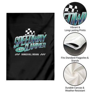 Speedway Slammer 2025 Garden Flag Bunker Hill Indiana TS02 Print Your Wear