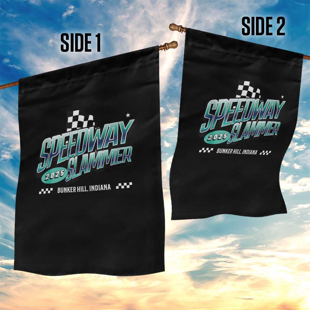 Speedway Slammer 2025 Garden Flag Bunker Hill Indiana TS02 Print Your Wear