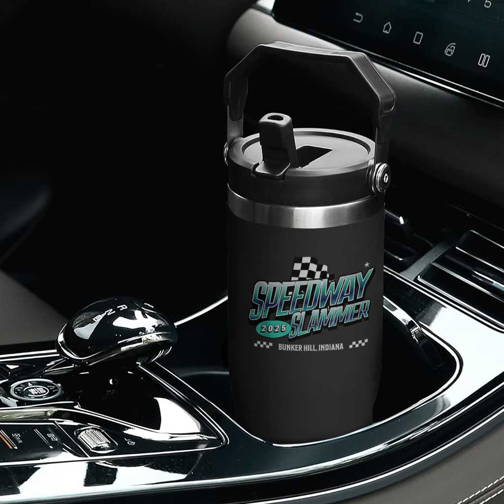 Speedway Slammer 2025 Flip Straw Tumbler Bunker Hill Indiana TS02 Print Your Wear