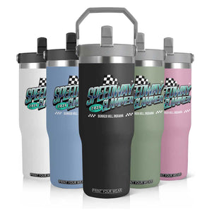 Speedway Slammer 2025 Flip Straw Tumbler Bunker Hill Indiana TS02 Print Your Wear