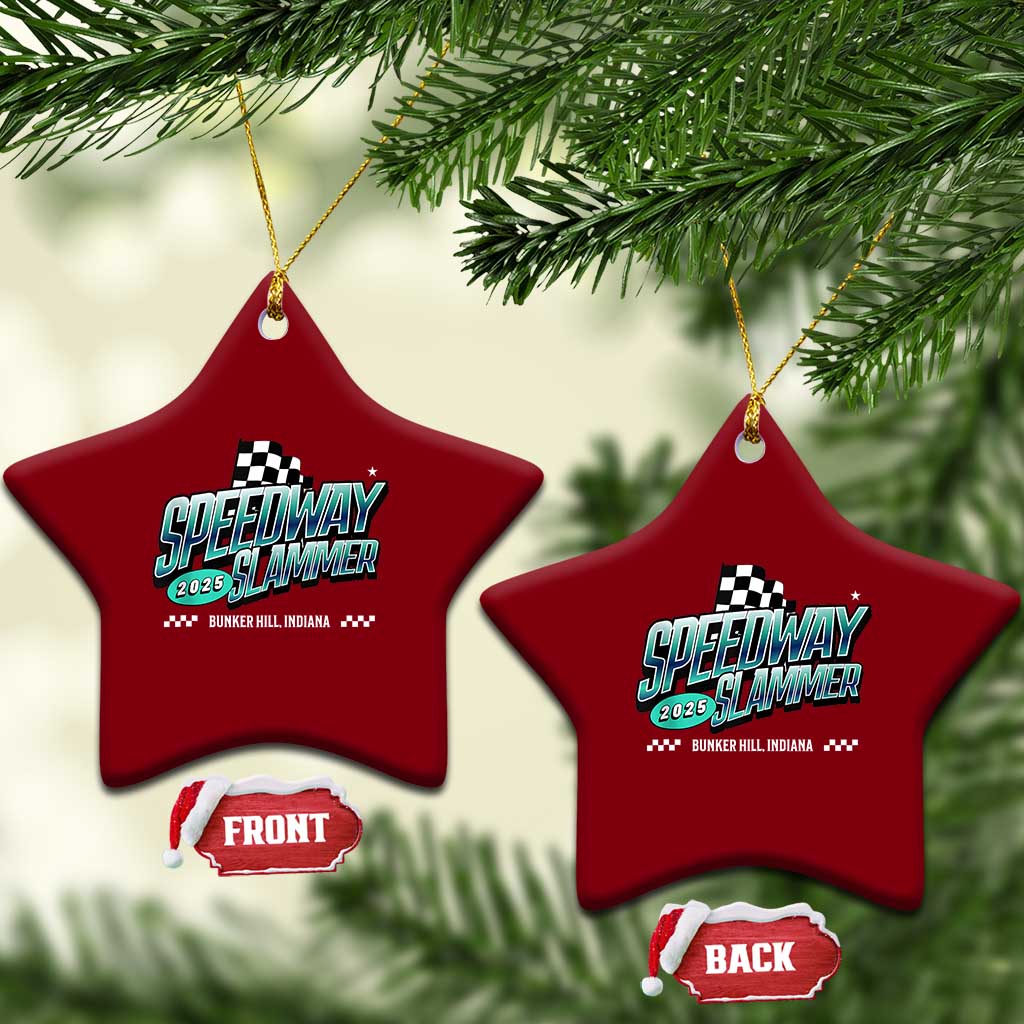 Speedway Slammer 2025 Ceramic Ornament Bunker Hill Indiana TS02 Print Your Wear