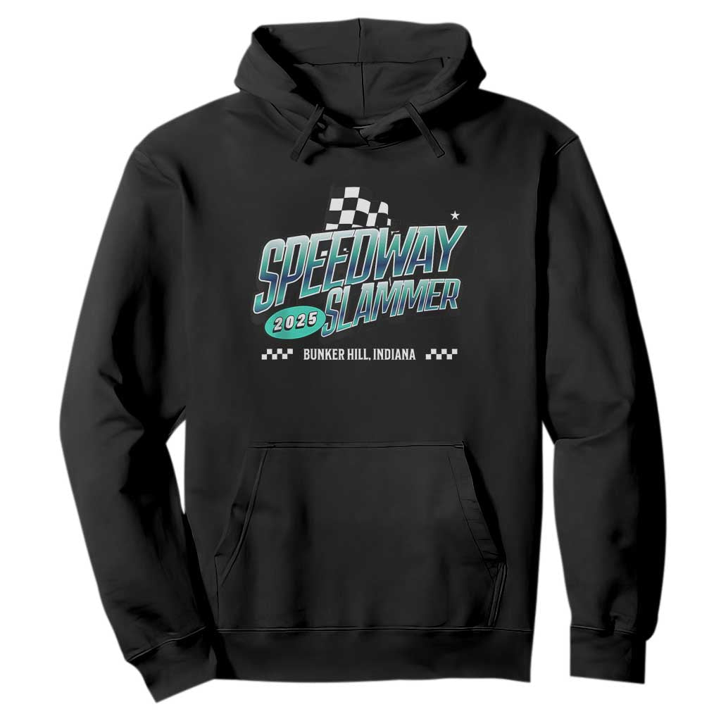 Speedway Slammer 2025 Hoodie Bunker Hill Indiana TS02 Black Print Your Wear