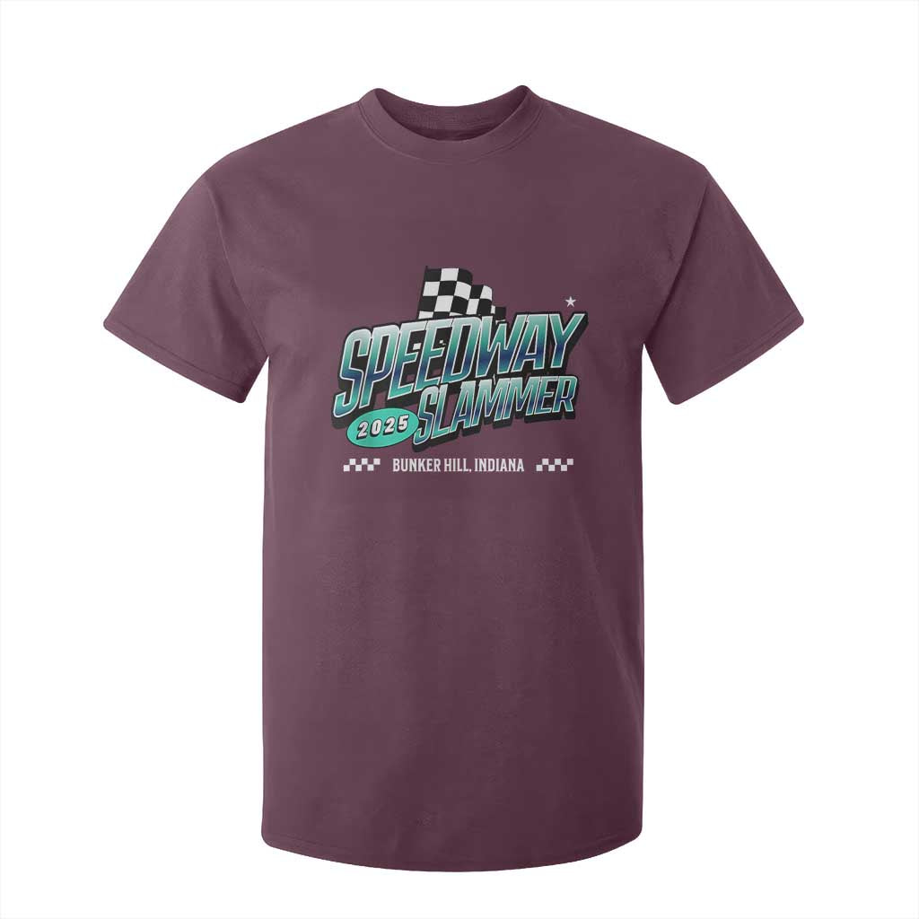 Speedway Slammer 2025 T Shirt For Kid Bunker Hill Indiana TS02 Maroon Print Your Wear