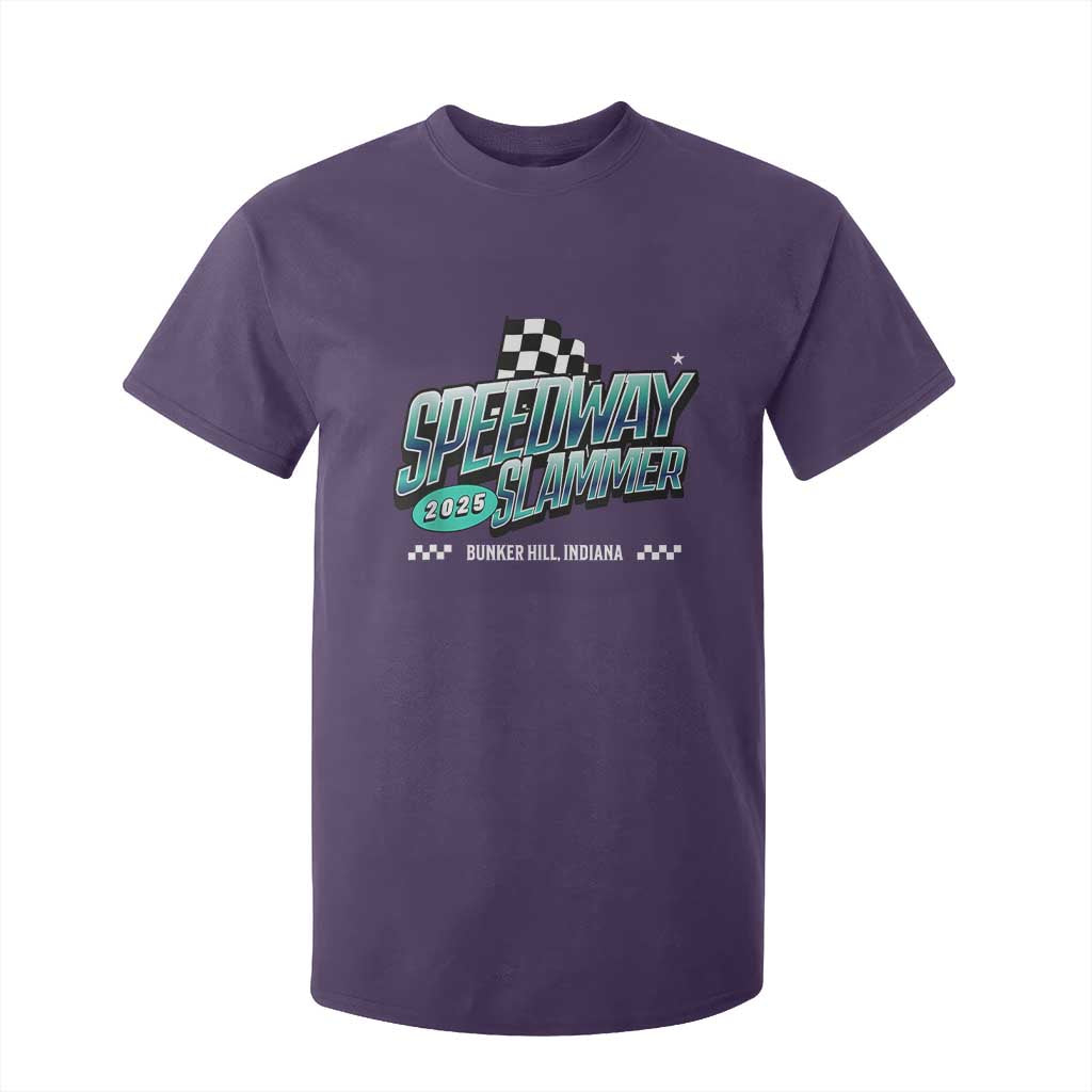 Speedway Slammer 2025 T Shirt For Kid Bunker Hill Indiana TS02 Purple Print Your Wear