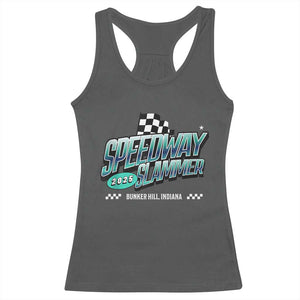 Speedway Slammer 2025 Racerback Tank Top Bunker Hill Indiana TS02 Dark Heather Print Your Wear