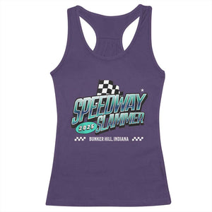 Speedway Slammer 2025 Racerback Tank Top Bunker Hill Indiana TS02 Purple Print Your Wear