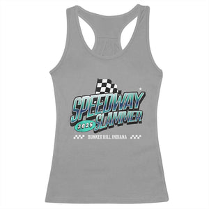 Speedway Slammer 2025 Racerback Tank Top Bunker Hill Indiana TS02 Sport Gray Print Your Wear
