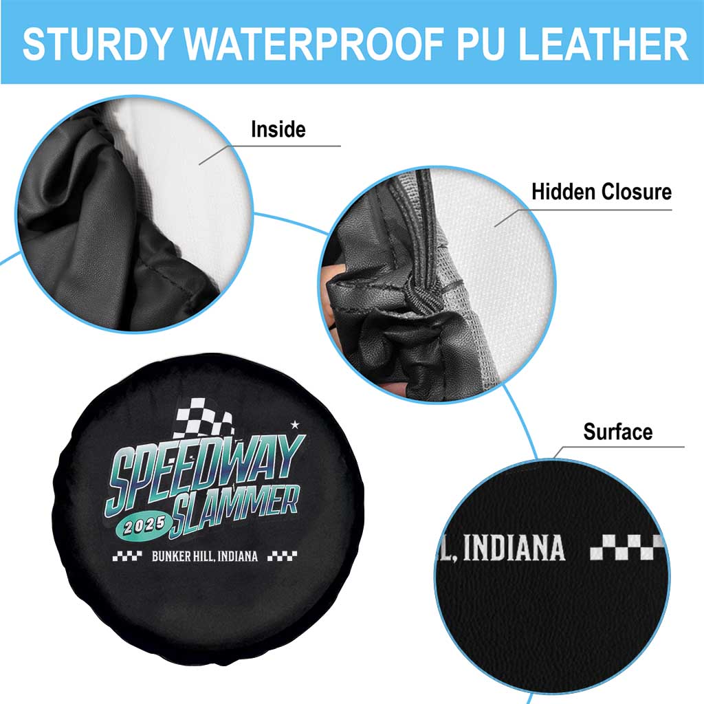 Speedway Slammer 2025 Spare Tire Cover Bunker Hill Indiana TS02 Print Your Wear