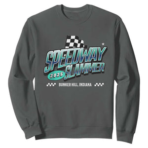 Speedway Slammer 2025 Sweatshirt Bunker Hill Indiana TS02 Dark Heather Print Your Wear