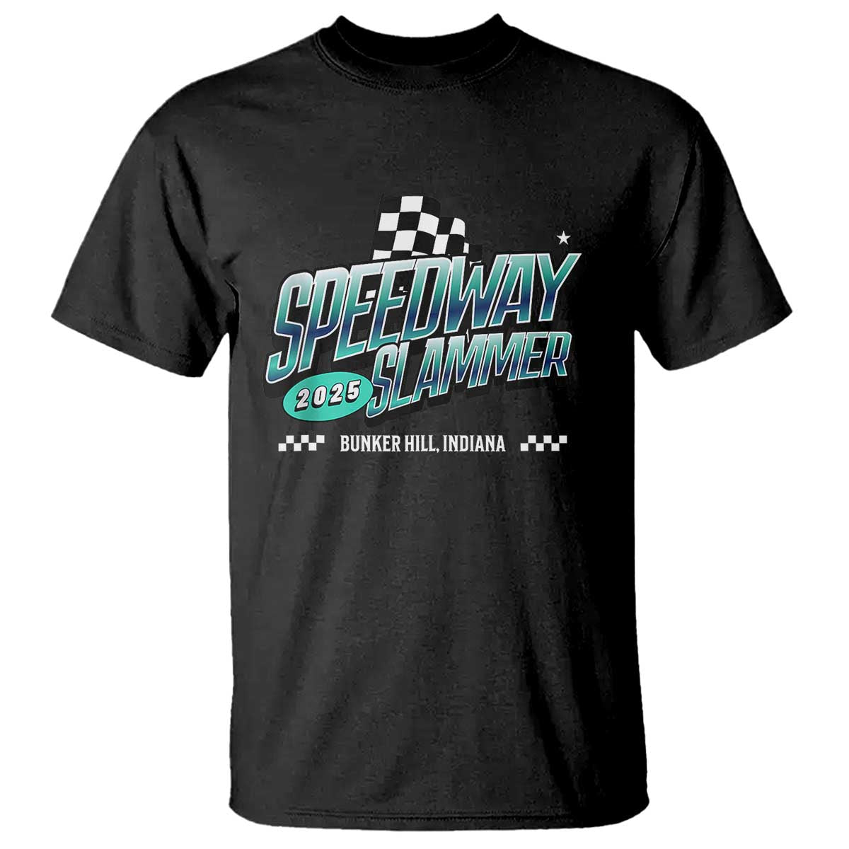 Speedway Slammer 2025 T Shirt Bunker Hill Indiana TS02 Black Print Your Wear