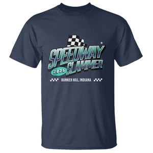 Speedway Slammer 2025 T Shirt Bunker Hill Indiana TS02 Navy Print Your Wear