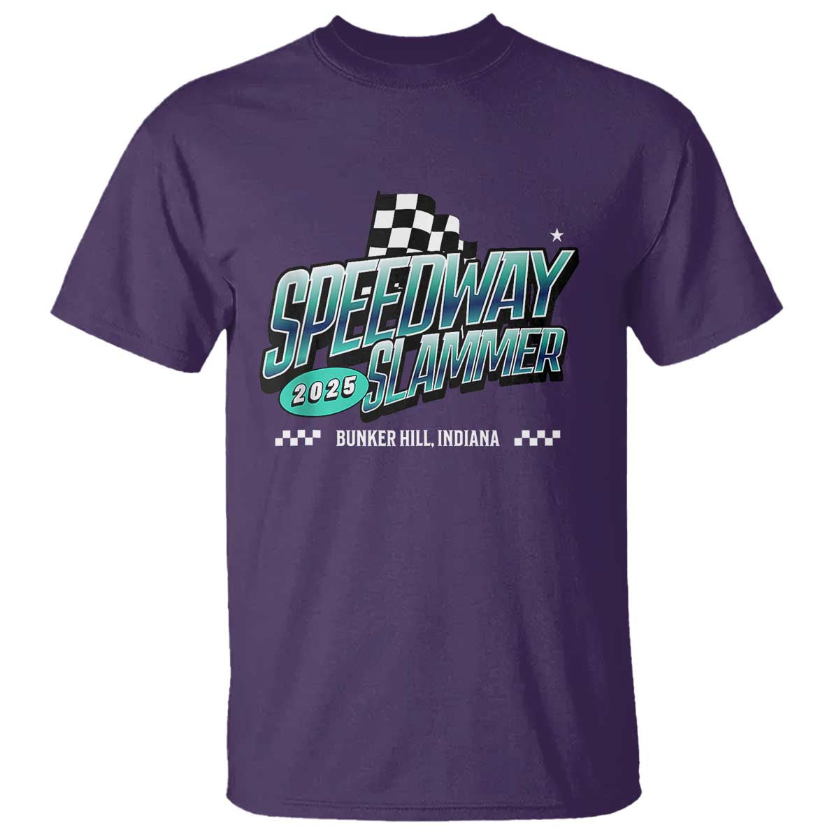 Speedway Slammer 2025 T Shirt Bunker Hill Indiana TS02 Purple Print Your Wear