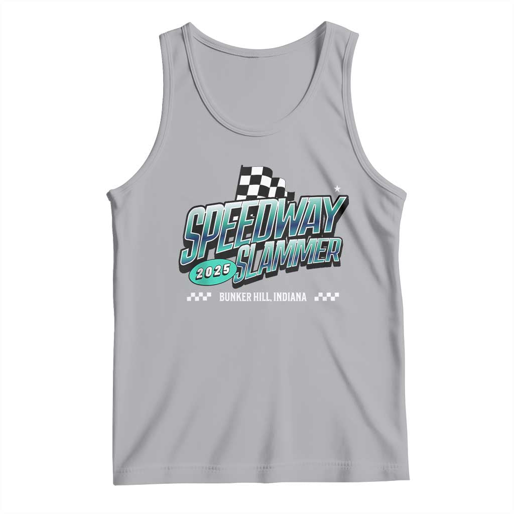 Speedway Slammer 2025 Tank Top Bunker Hill Indiana TS02 Athletic Heather Print Your Wear