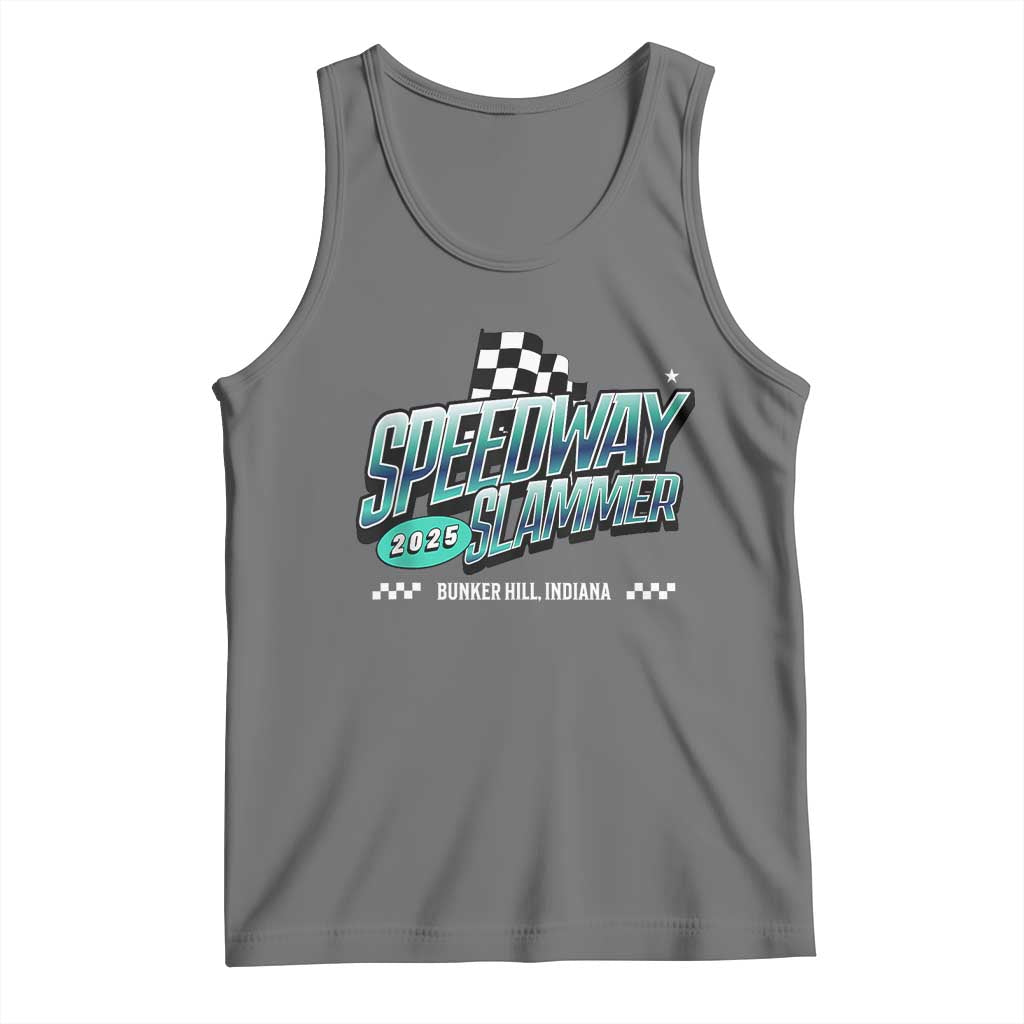 Speedway Slammer 2025 Tank Top Bunker Hill Indiana TS02 Black Heather Print Your Wear